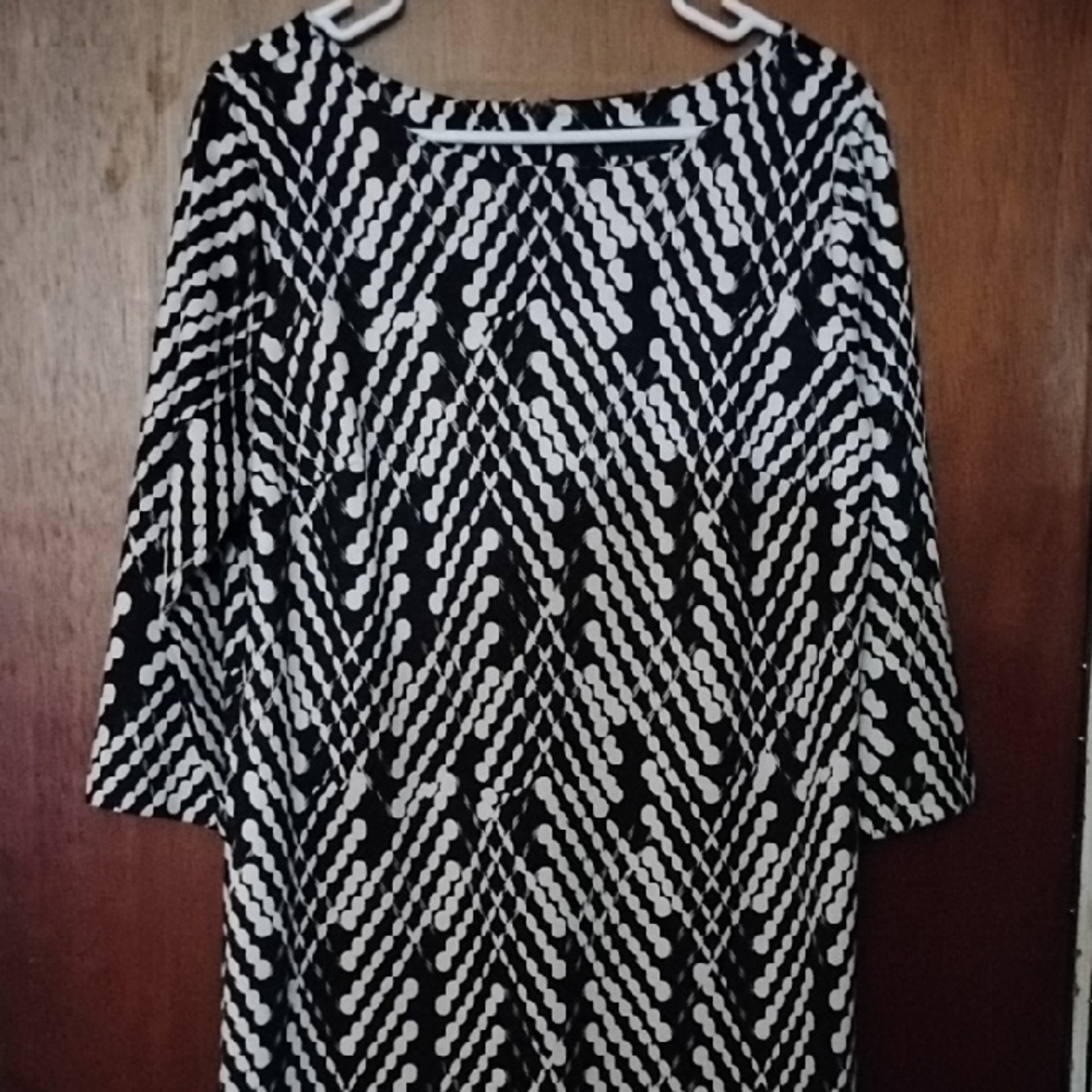 The Limited Monochrome Patterned Dress